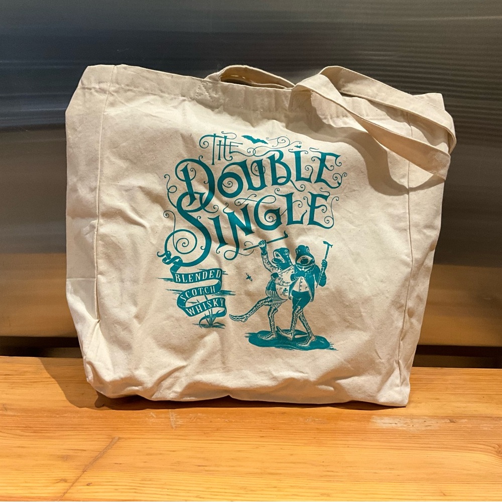 Compass Box Frogs Double Single Blended Scotch Whisky Natural Canvas Tote Cute